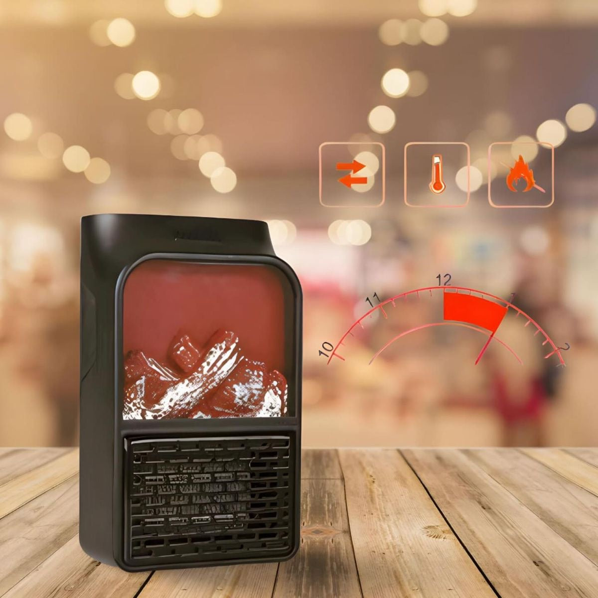 Portable Electric Fireplace Lamp Led Flame
Heater (1000W / 1 Pc)