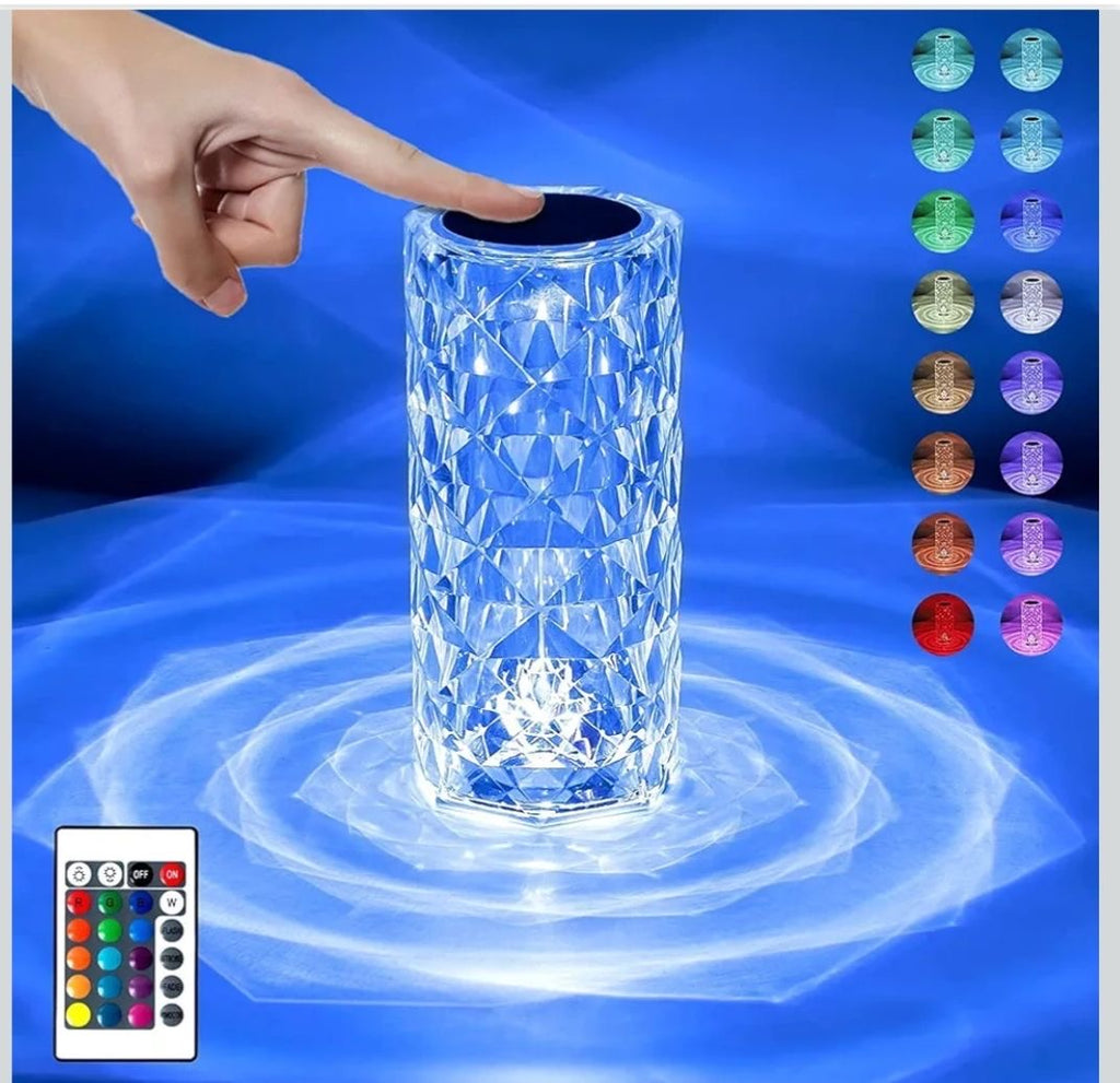 Crystal Led Touch Table Lamp With Remote Control